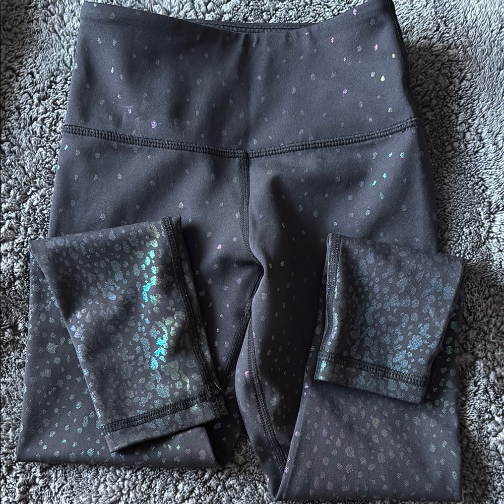 ZYIA Black Leggings with Wide Waistband and Stretchy Material